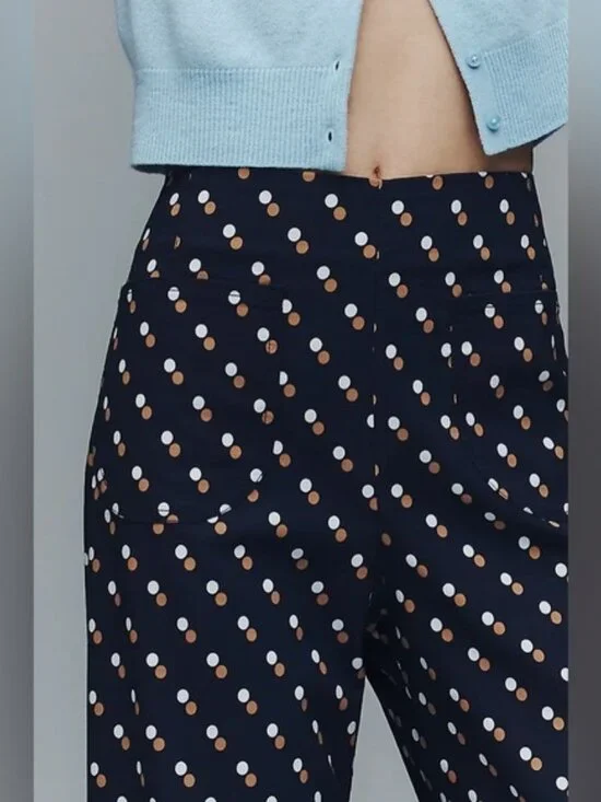 NWT Anthropologie Women's 24P The Colette Cropped High-Rise Wide-Leg Trousers - Picture 3 of 9